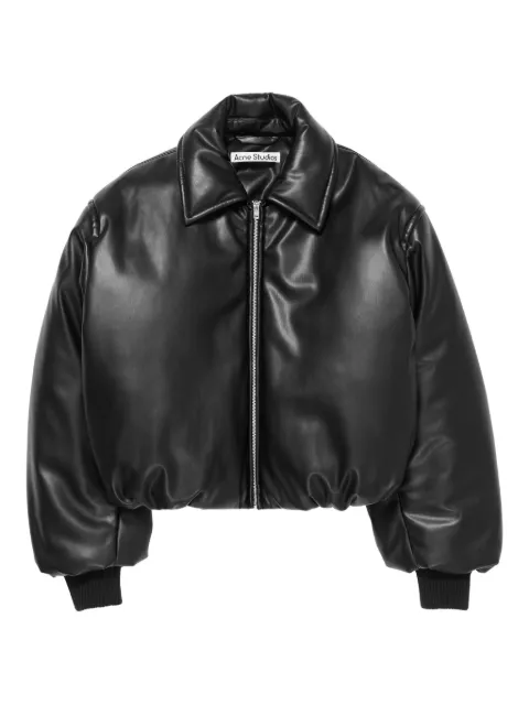 Acne Studios padded faux-leather jacket Black A90660