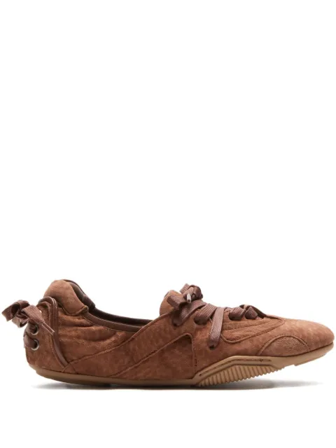 Acne Studios lace-up leather sneakers Brown AD0848