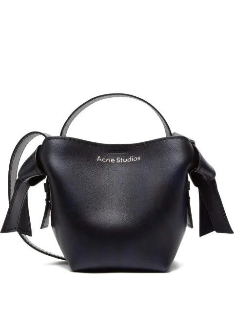 Acne Studios mini Musubi knot-detail shoulder bag Blue A10374