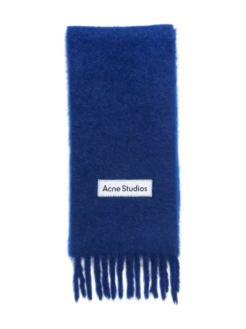 Acne Studios fringed scarf Blue CA0378