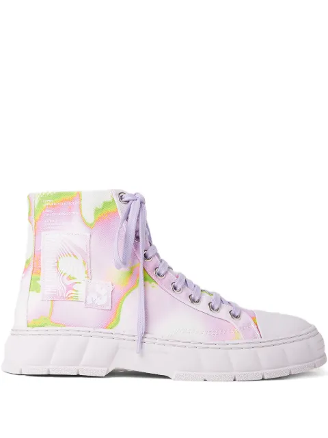 Virón logo-print high-top sneakers Pink 198206P650