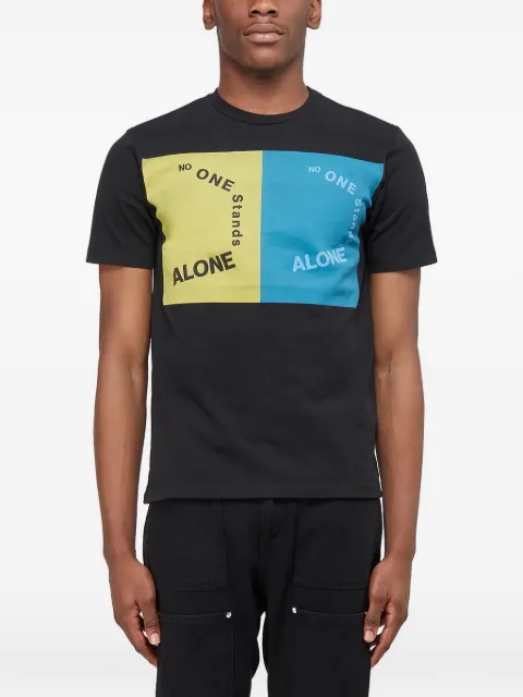 DUST graphic crew-neck T-shirt Black 9S1ALONEB