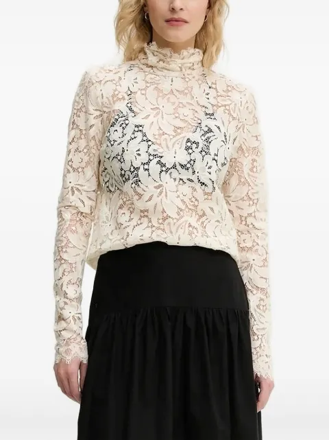 A.L.C. lace mock-neck blouse White 5TOPS01793
