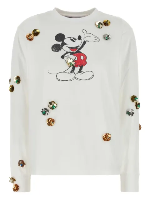 Coperni x Disney Mickey Mouse embellished long-sleeve top White DJS157SFF5037