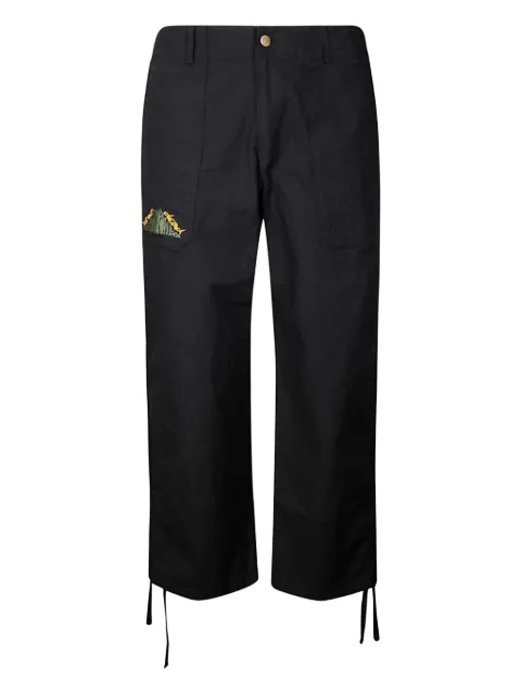 Brain Dead embroidered-pocket trousers Black 2468BDS25B040042