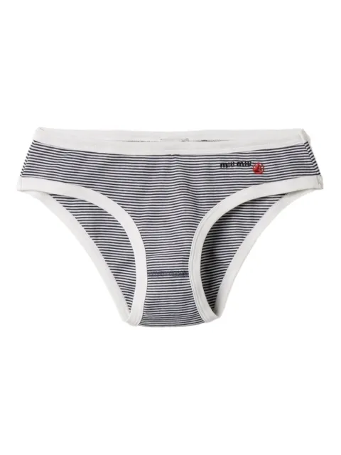 Miu Miu petit bateau x miu miu ribbed jersey briefs Blue SP9463SOOO161J