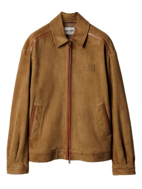 Miu Miu suede jacket Brown MPV949SOOO17QK