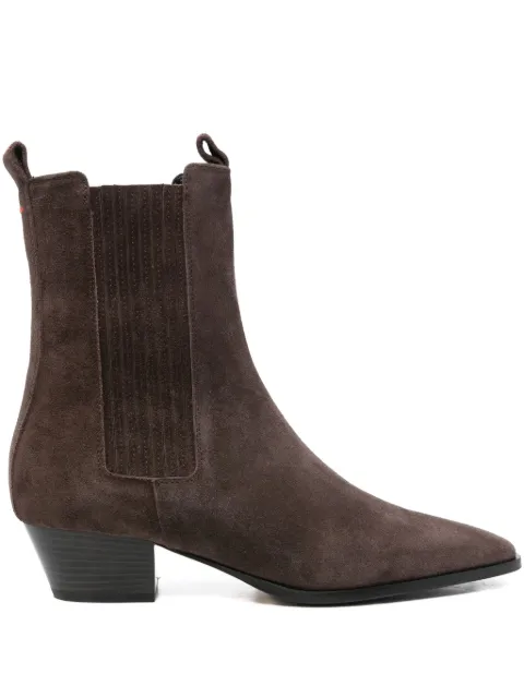 Aeyde 40mm Agata pointed-toe boots Brown A11AB0604003003225