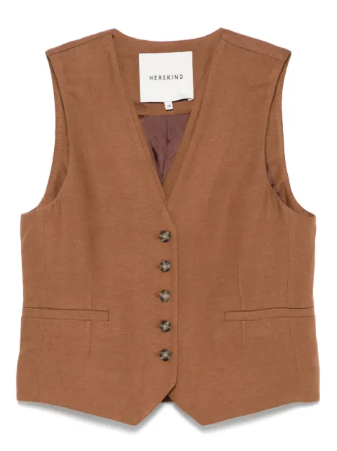 HERSKIND Double Up vest Brown 5505840