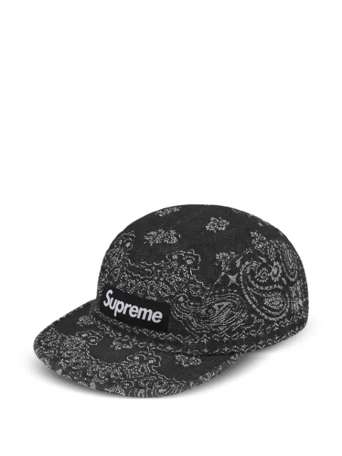 Supreme bandana-jacquard denim cap Black SU25299