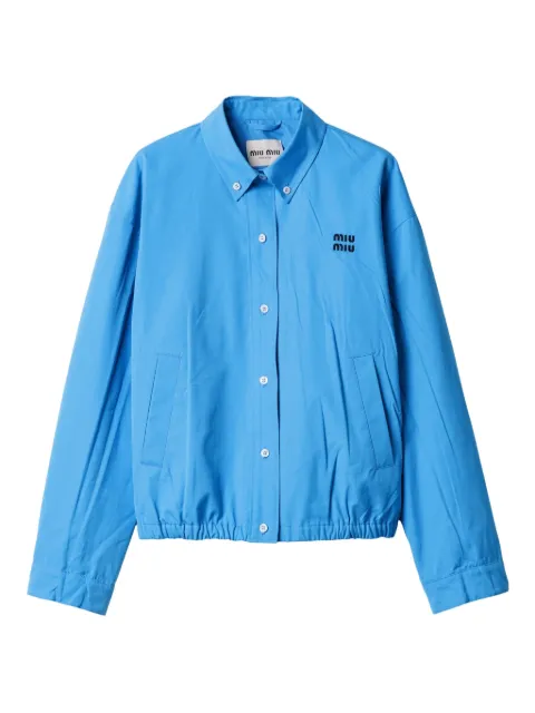 Miu Miu poplin shirt jacket Blue ML1263SOOO1BMS