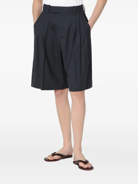6397 pleated-front tailored shorts Black NP378