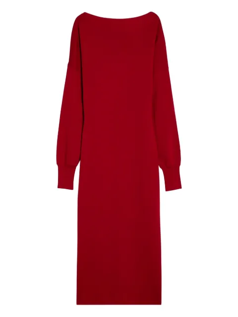 P.A.R.O.S.H. boat-neck long-sleeve dress Red D550860