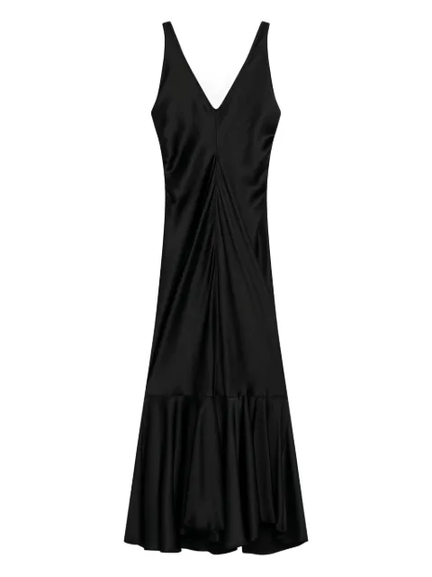 Sportmax V-neck ruffled maxi dress Black KATIASI