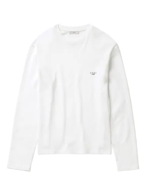 1989 STUDIO long-sleeve crew-neck top White S03UEC001JER001