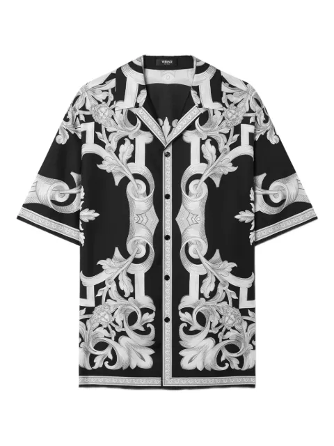 Versace baroque-print silk shirt Black 10039261A14713