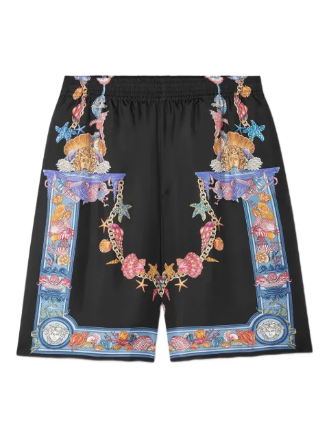 Versace Coral Theatre-print shorts Black 10024761A14567