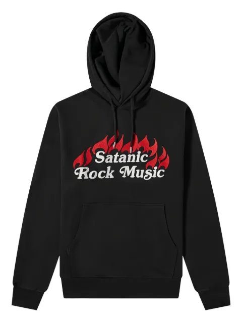 Assid embroidered hoodie Black SATANICROCKMUSICEMBROIDEREDHOODIESWEAT