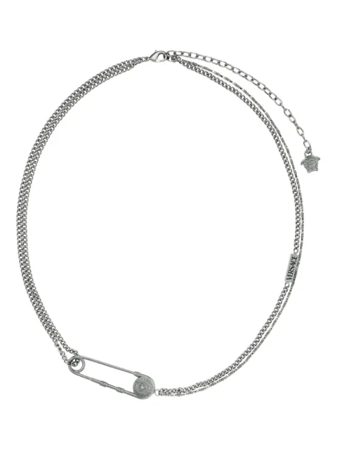 Versace Safety Pin necklace Silver 10202561A00620