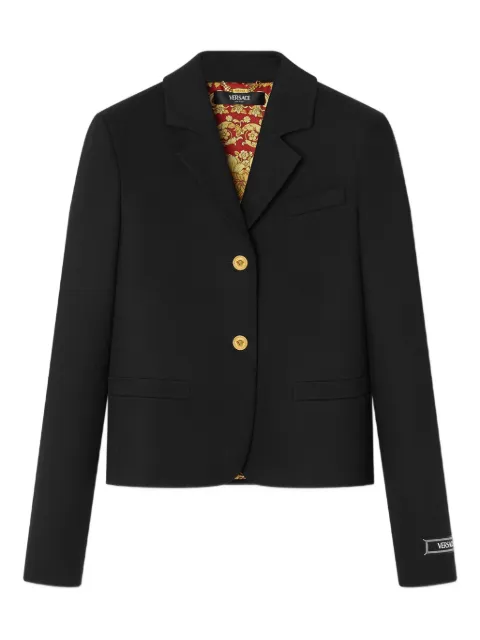 Versace gold-button cotton jacket Black 10203141A15264