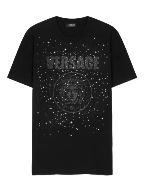 Versace Crystal Medusa T-shirt Black 10139441A15082
