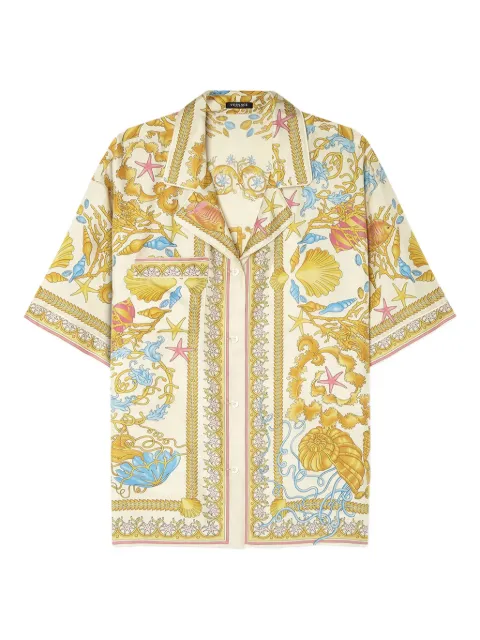Versace Underwater Barocco silk shirt Gold 10189281A14746