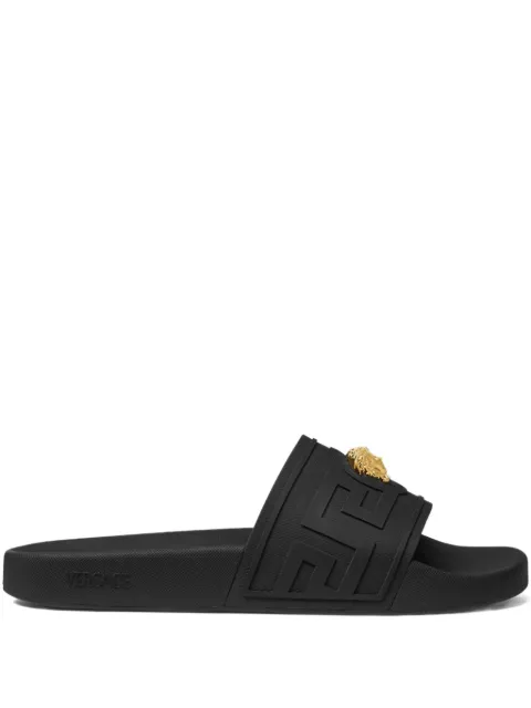 Versace La Medusa rubber sliders Black 10205351A15481