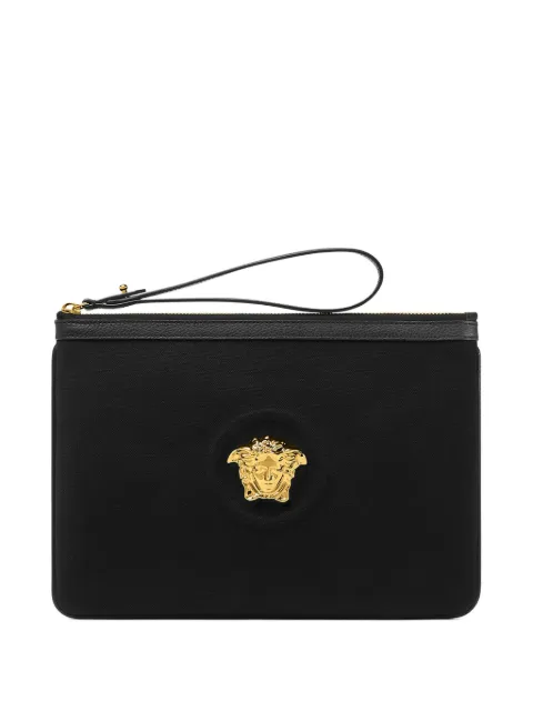 Versace La Medusa canvas pouch Black 10200741A15314