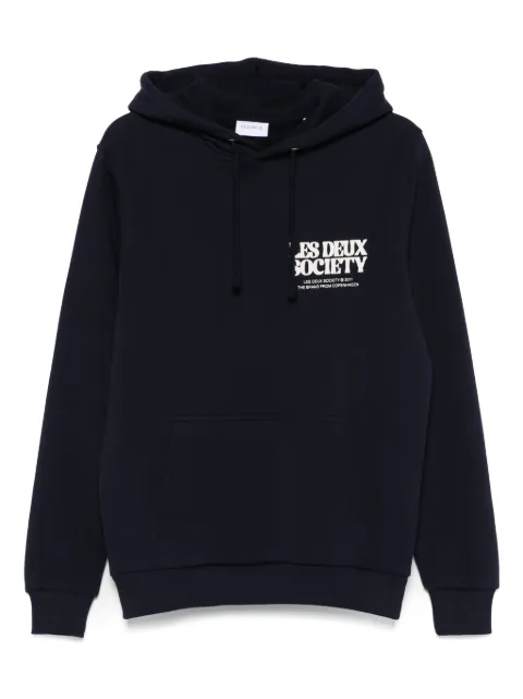 Les Deux Society hoodie Blue LDM202049