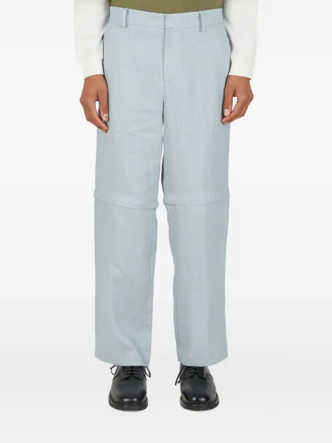 Wynn Hamlyn detachable-panel linen trousers Blue WH0287TR114