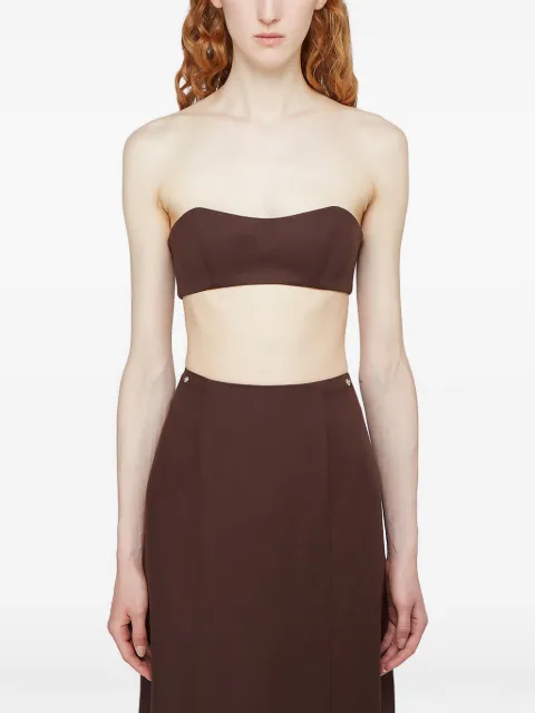 SECTION8 sweetheart top Brown TOP
