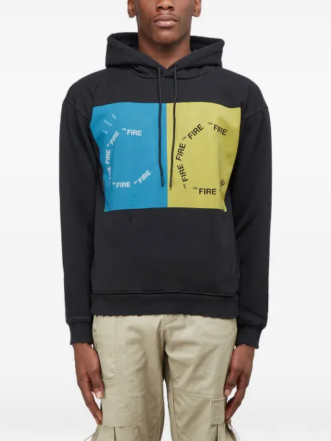 DUST graphic-print hoodie Black 9S3FIREVB