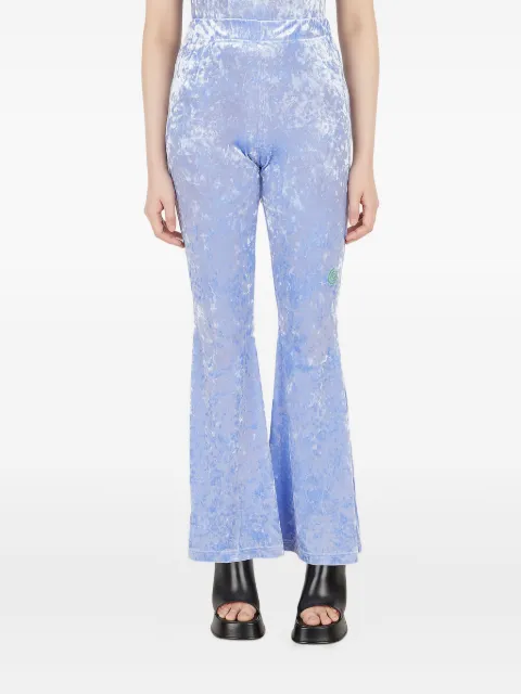 Perks And Mini crushed-velvet flared trousers Purple PS227264ICEBLE
