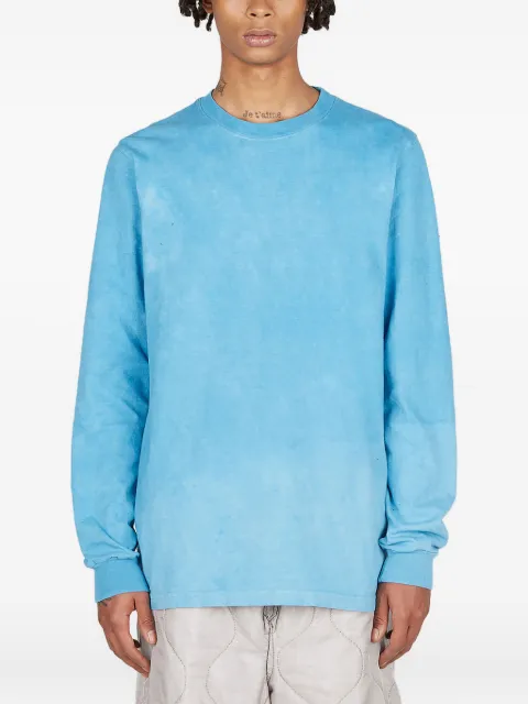 NOTSONORMAL washed long-sleeve T-shirt Blue MKMJ108SKY