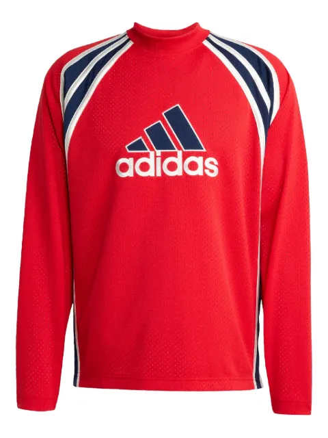 adidas mesh long-sleeve T-shirt Red JD5376