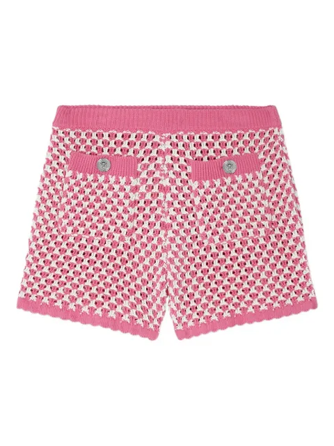 Versace crochet-knit shorts Pink 10203771A14747