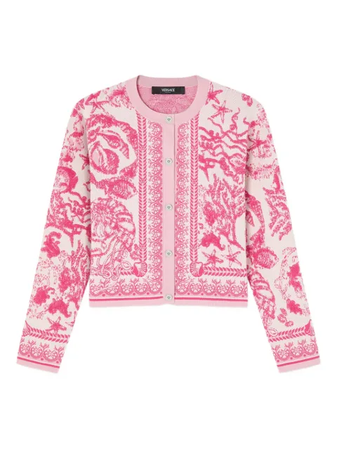 Versace Underwater Barocco cardigan Pink 10208131A14732