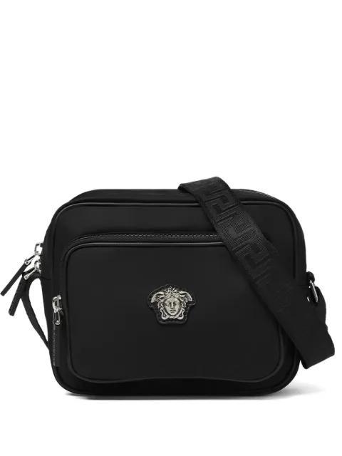 Versace La Medusa nylon messenger bag Black 10202291A14493