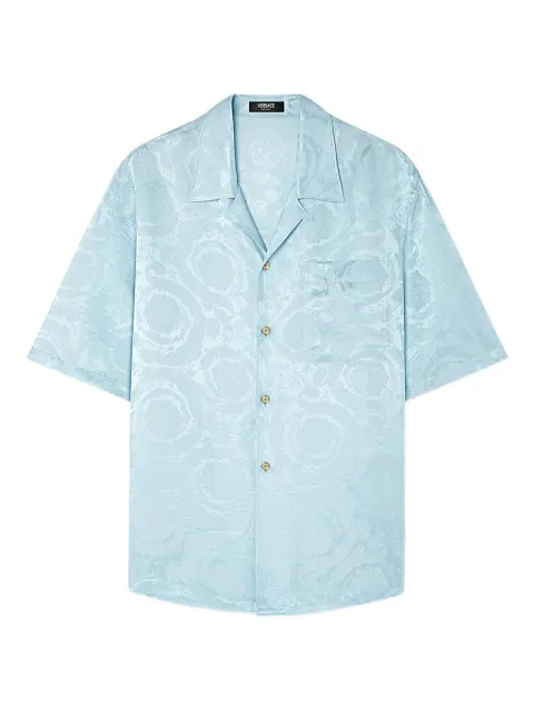 Versace Barocco jacquard shirt Blue 10202931A10070