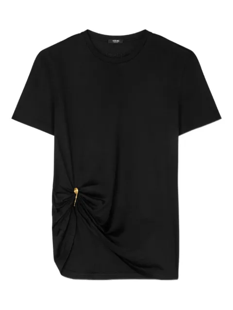 Versace safety-pin draped T-shirt Black 10204611A14818