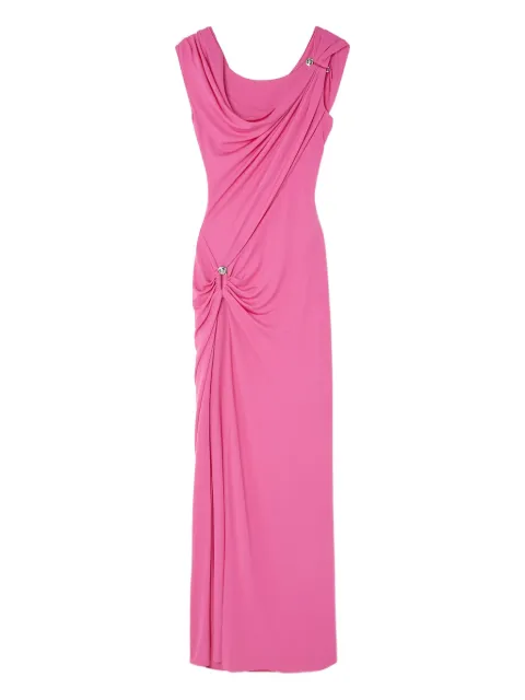 Versace safety pin gathered gown Pink 10204241A14475