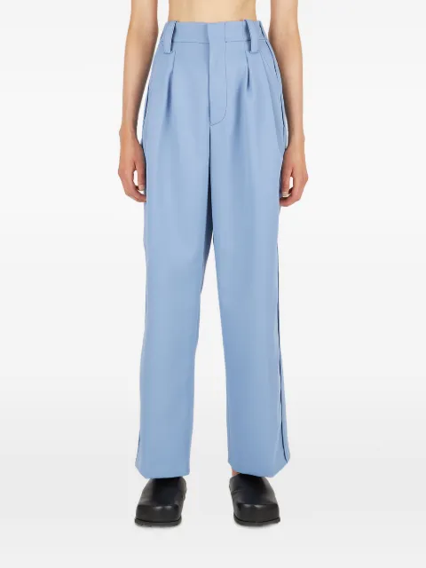 MERYLL ROGGE pleats belt loops trousers Blue WF22600