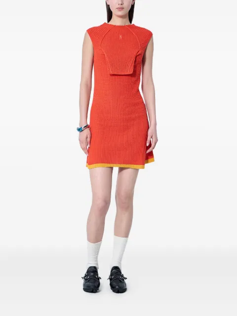Kiko Kostadinov textured knit sleeveless dress Red KKWSS25KN0394