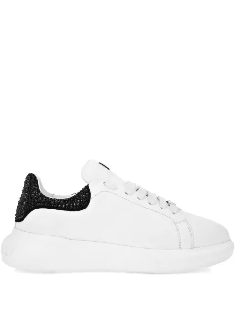 Philipp Plein Mix Strass crystal-embellished platform sneakers White FAESWSC2776PLE022N