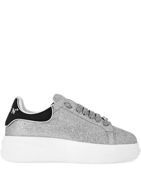 Philipp Plein glitter sneakers Grey FAESWSC2774PTE003N