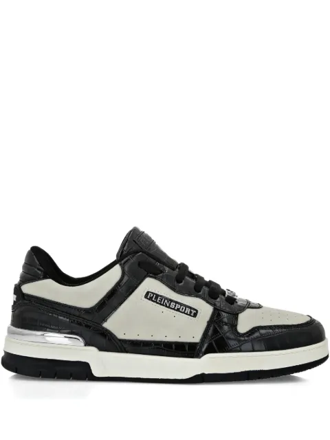 Plein Sport crocodile-effect panel sneakers Black FAESUSC0795STE003N
