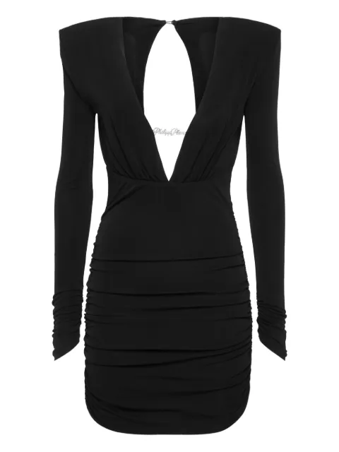 Philipp Plein long-sleeved mini dress Black FAECWRG3474PJY002N