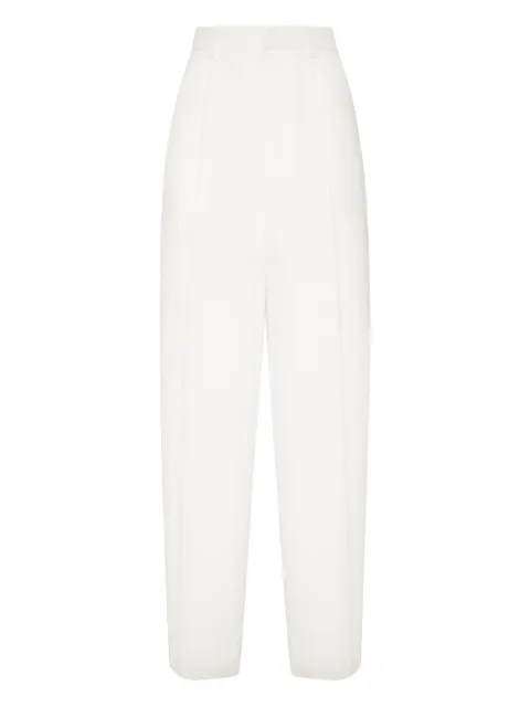 Philipp Plein pleat-detailing trousers White FAECWRT1637PTE003N