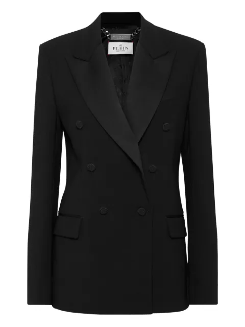Philipp Plein Dame double-breasted blazer Black FAECWRF0752PTE003N