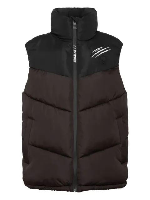 Plein Sport claw-print quilted vest Brown FAECWRC0133STE003N